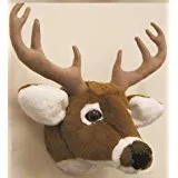 12" Stuffed Animal House DEER Plush Head Wall MOUNT Wall Vegan Hunting Animal Faux Taxidermy