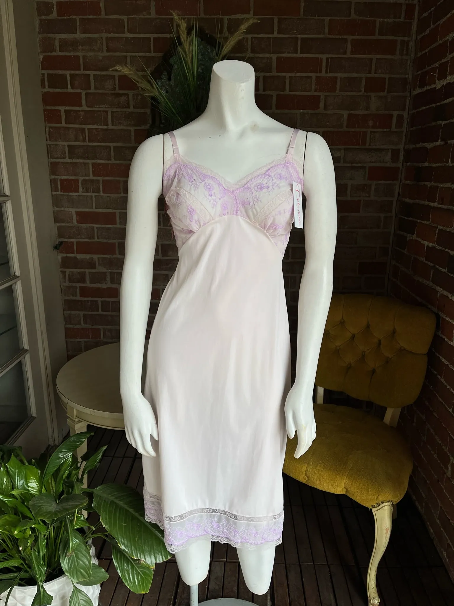 1960s Lavender Hollywood Vassarette Slip