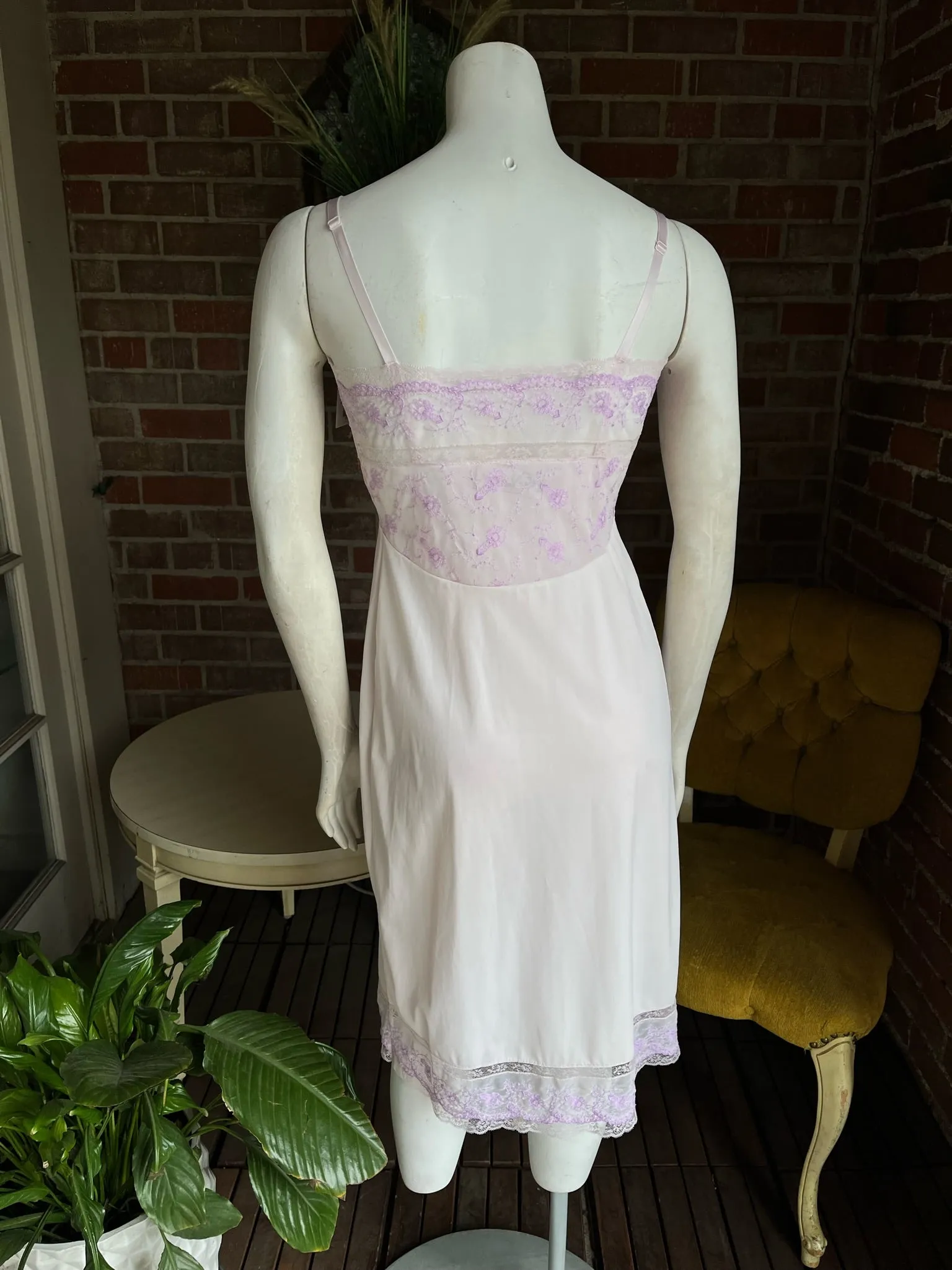 1960s Lavender Hollywood Vassarette Slip