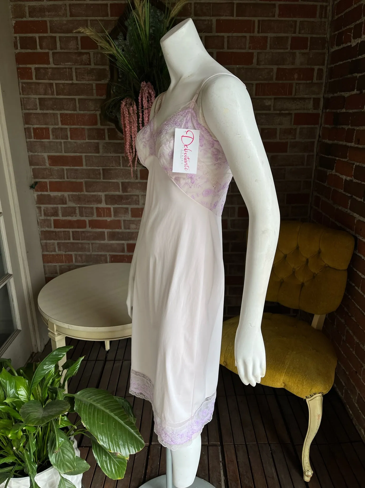 1960s Lavender Hollywood Vassarette Slip