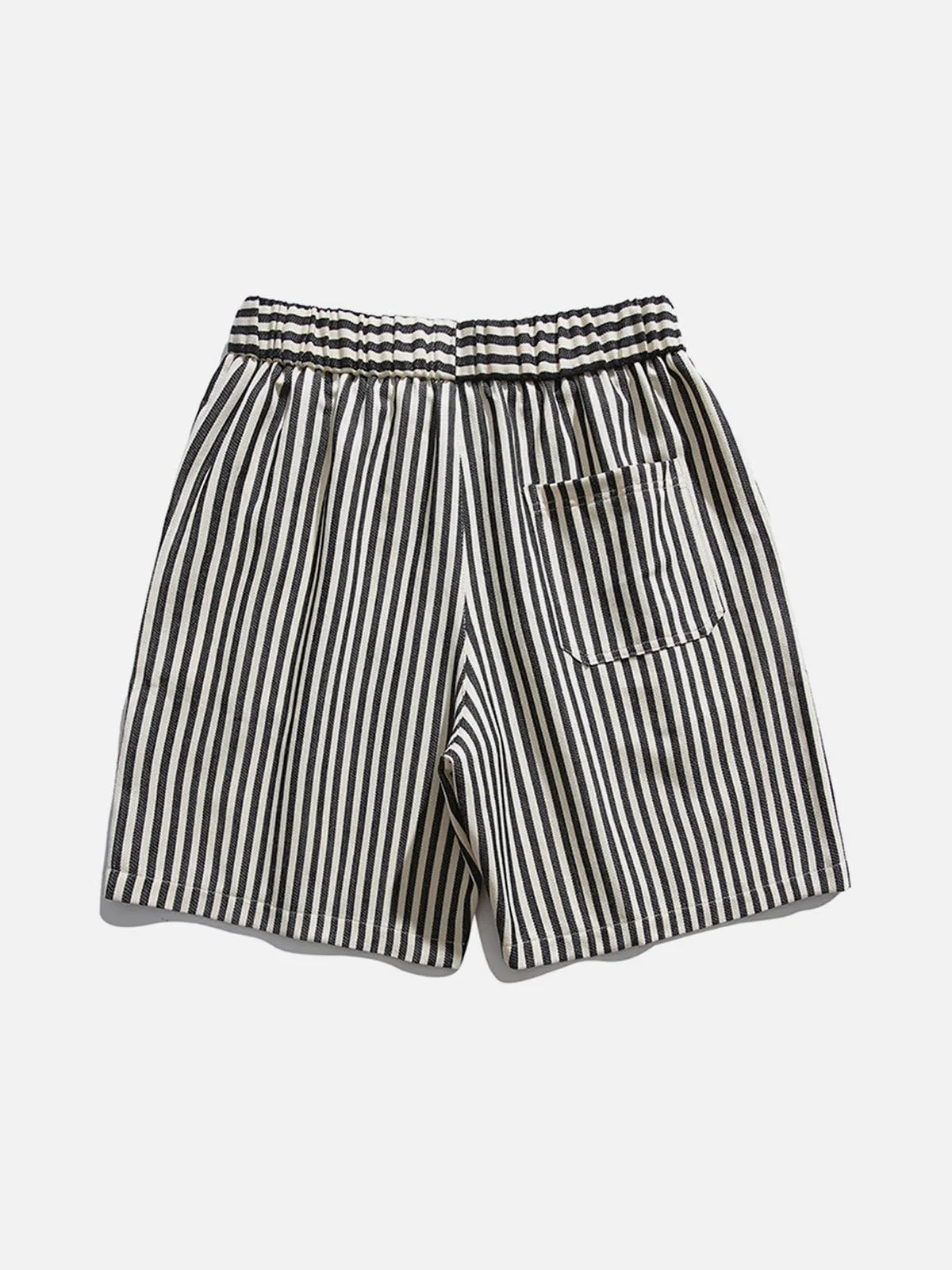 1984® - Striped Print Loose Drawstring Shorts