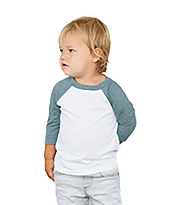 3200T - Bella   Canvas Toddler 3/4-Sleeve Baseball T-Shirt