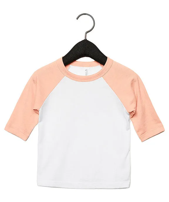 3200T - Bella   Canvas Toddler 3/4-Sleeve Baseball T-Shirt