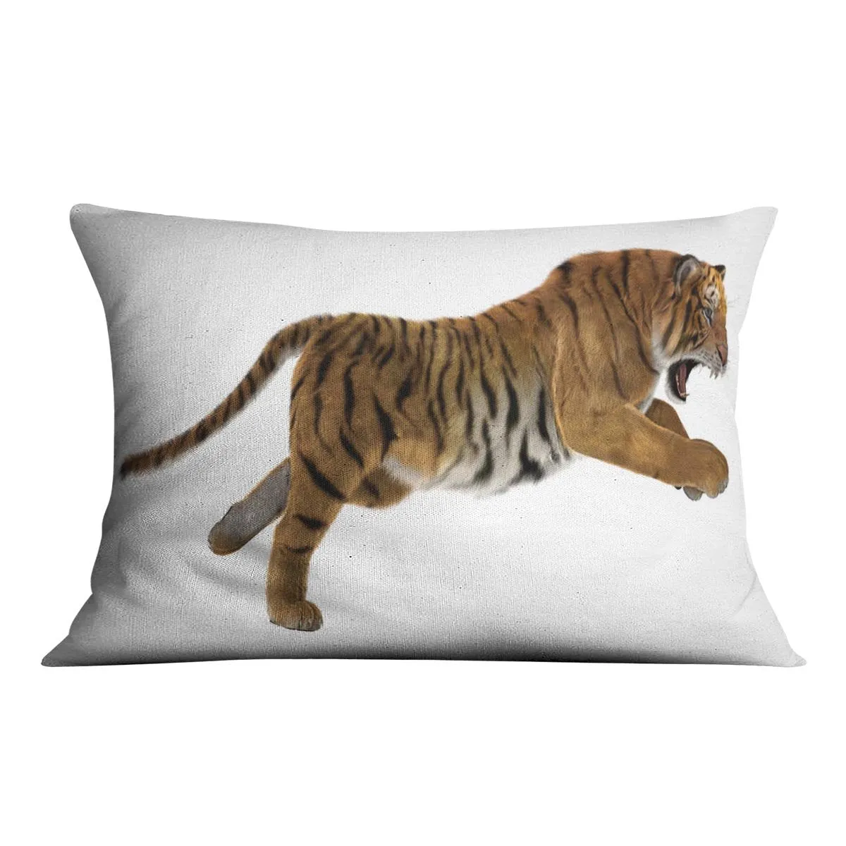 3D digital render of a hunting big cat Cushion