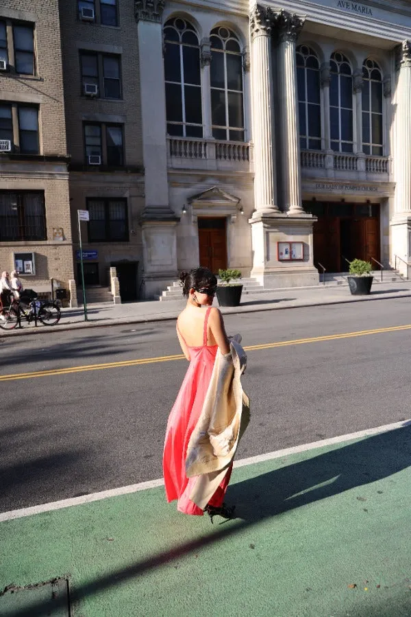 '60s Neon Red Slip Dress