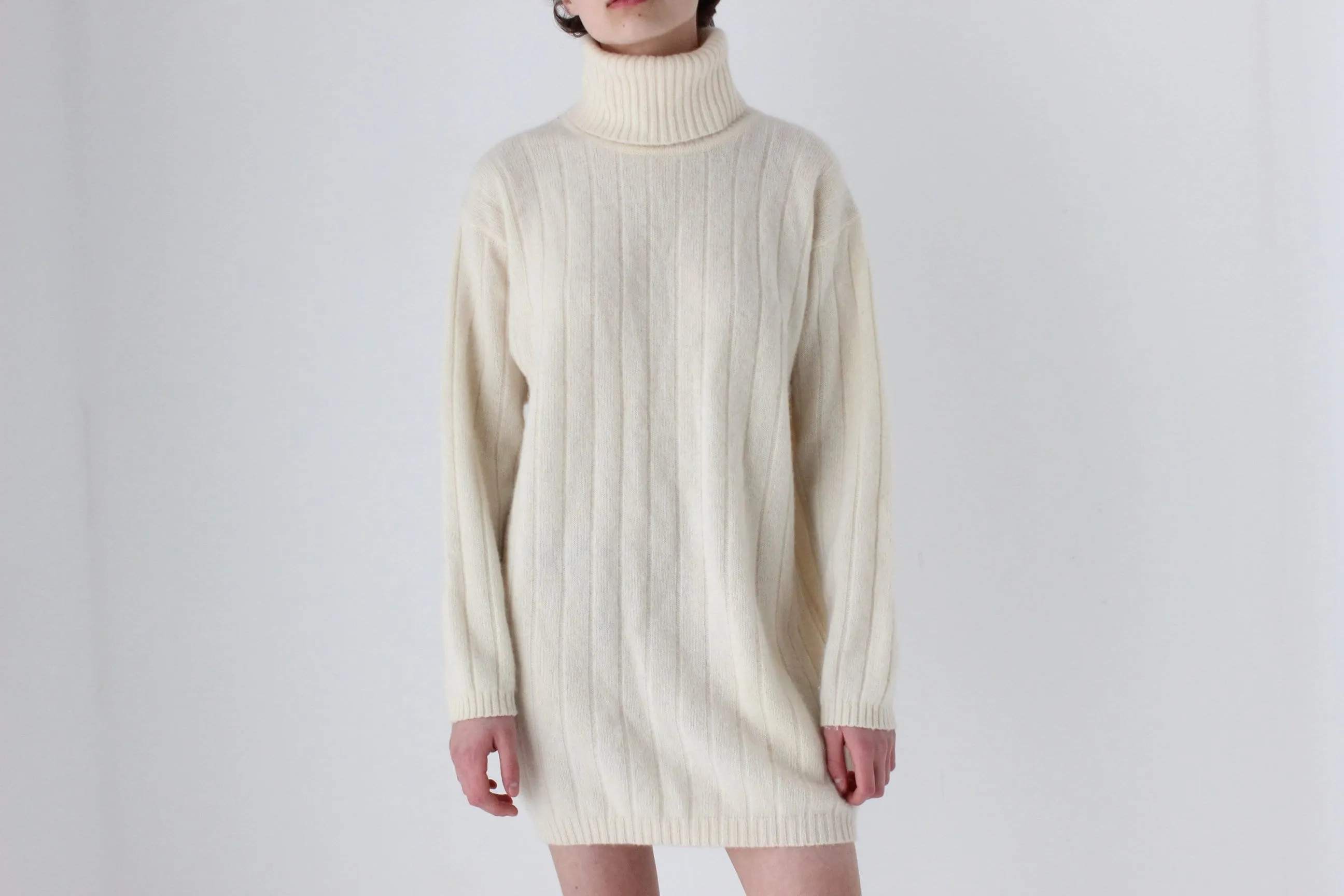 90s Lambswool & Angora Soft Sweater Dress