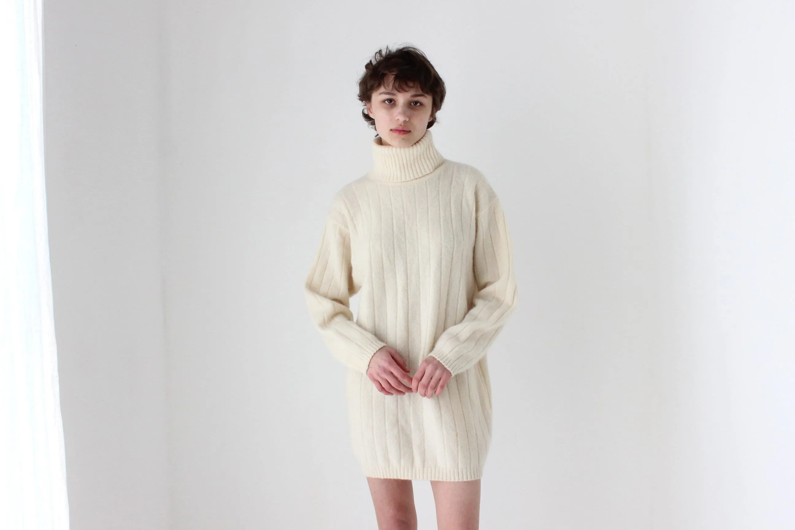 90s Lambswool & Angora Soft Sweater Dress