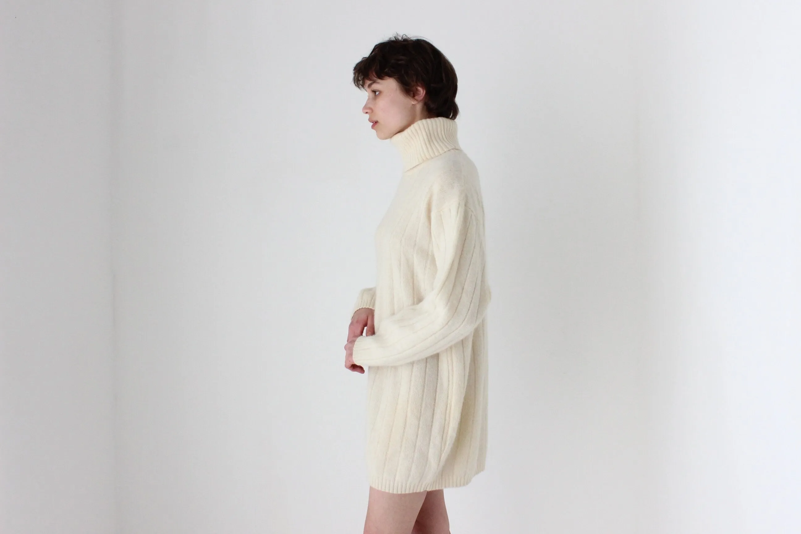 90s Lambswool & Angora Soft Sweater Dress