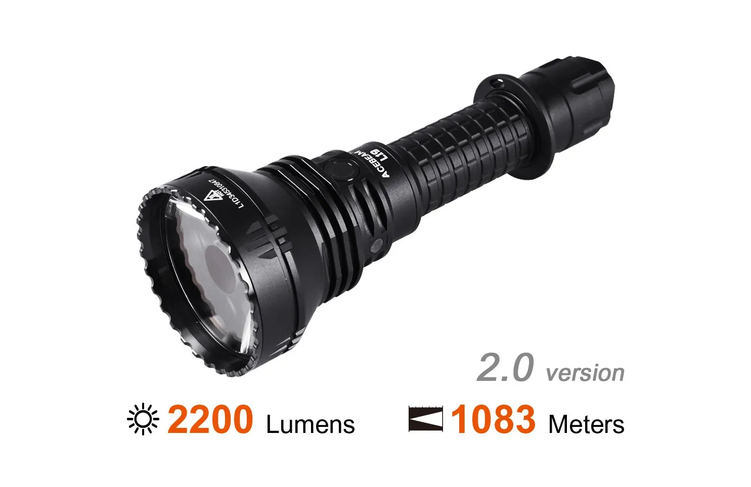 Acebeam L19 2.0 OSRAM PM1 LED 1650 Lumens USB-C Rechargeable 21700 Battery Included