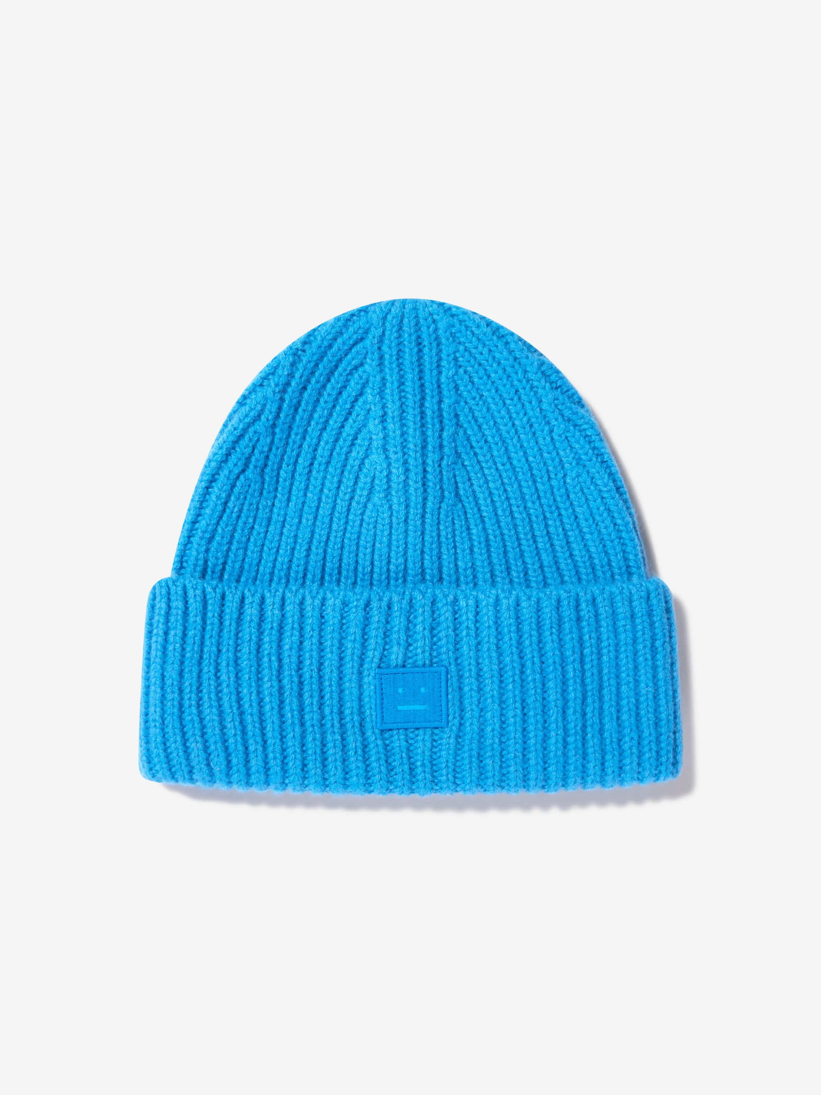 Acne Studios Kids Wool Beanie Hat in Blue