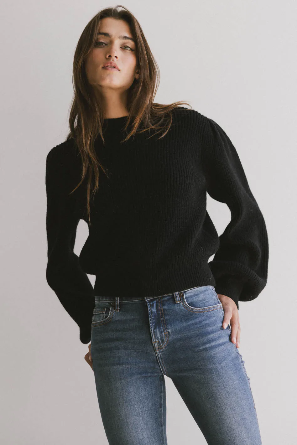 Amber Knit Sweater in Black - FINAL SALE