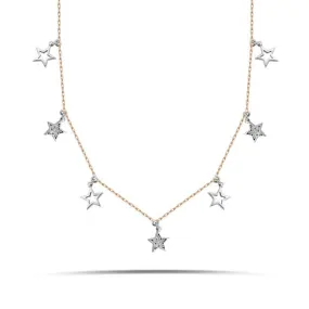 AMORE Seven Star Diamond Necklace 0.10ct