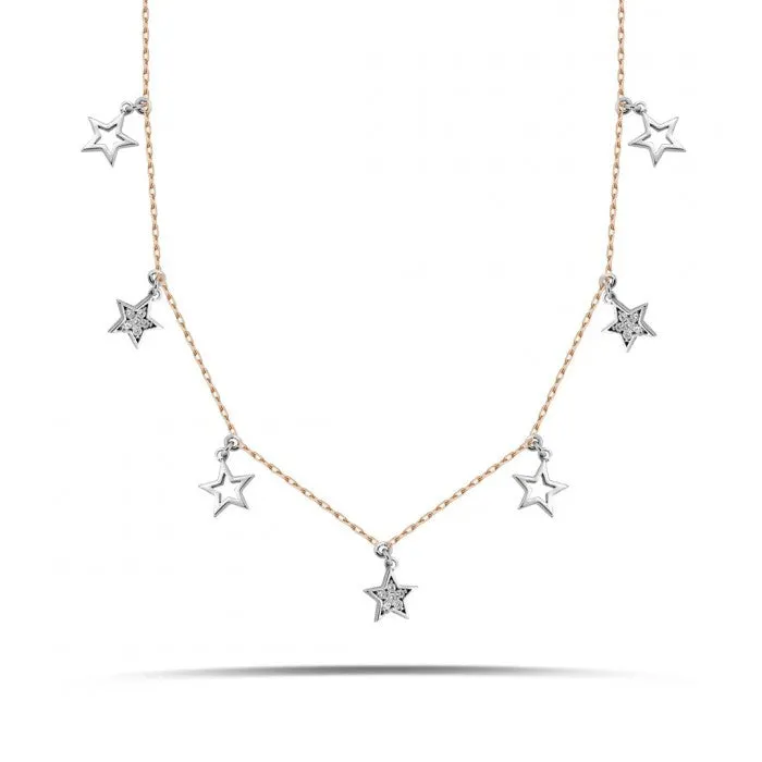 AMORE Seven Star Diamond Necklace 0.10ct