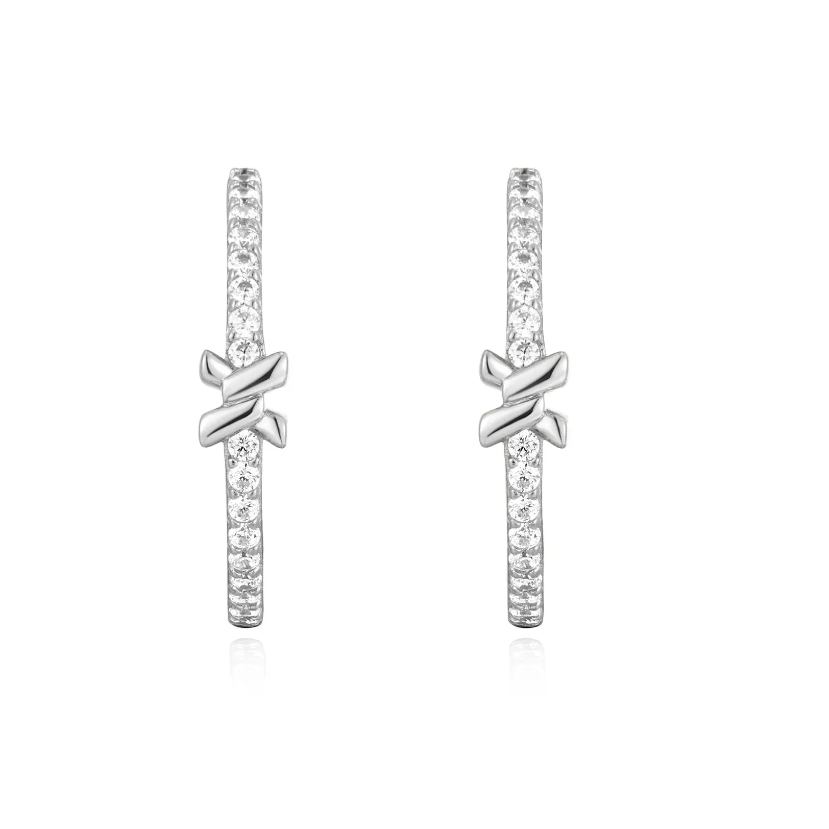 Ania Haie Silver Cross Hoops