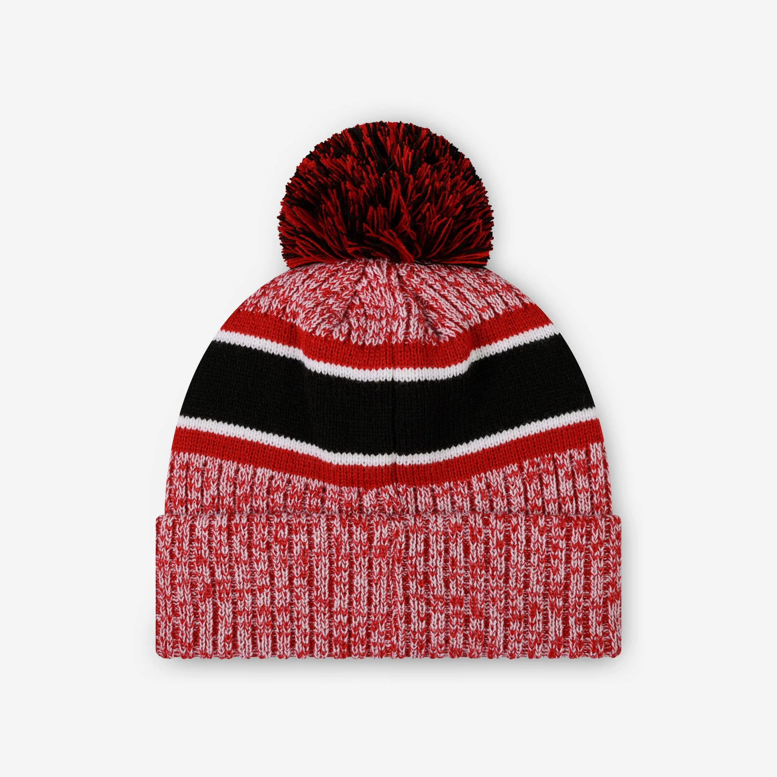 Atlanta Falcons Heather Team Stripe Lined Pom Beanie