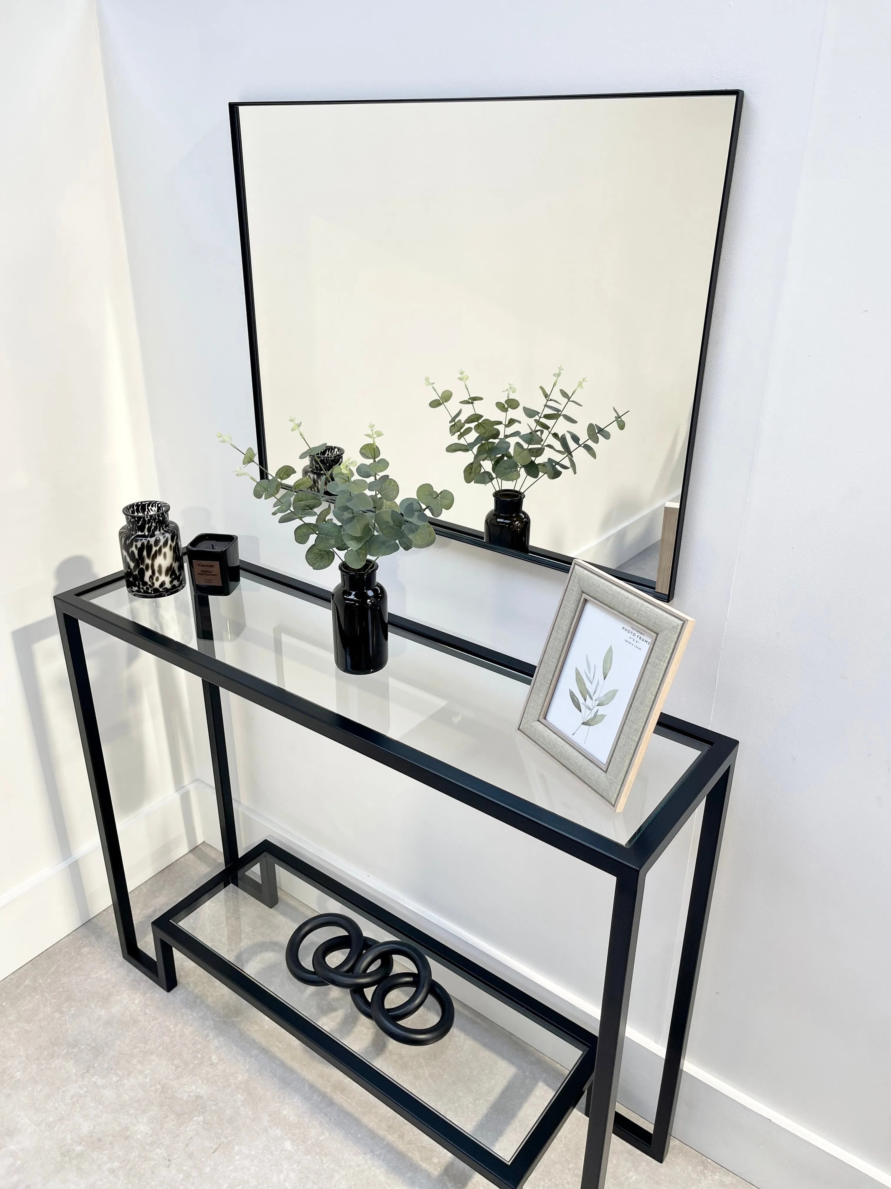 Ava Mirror Metal Frame - Black