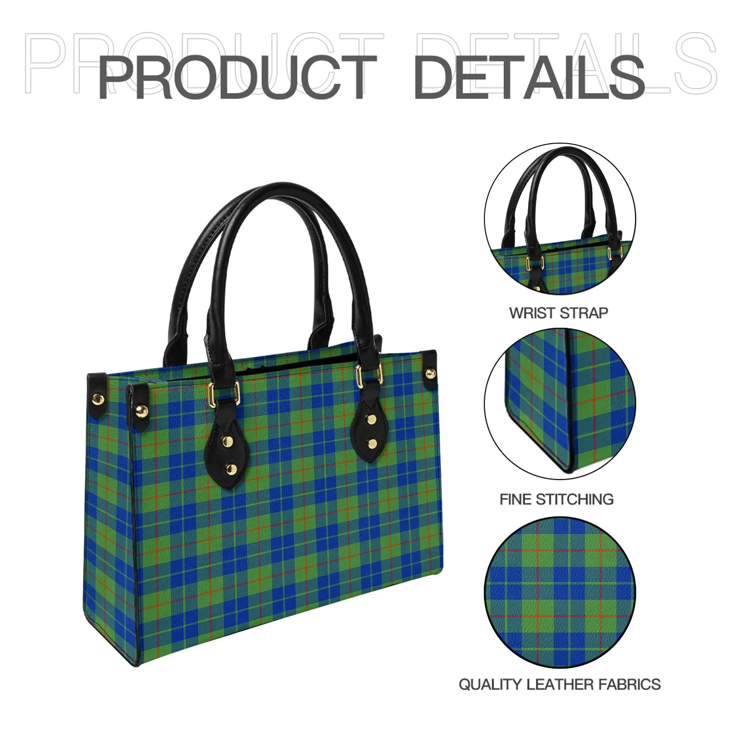 Barclay Hunting Ancient Tartan Leather Bag