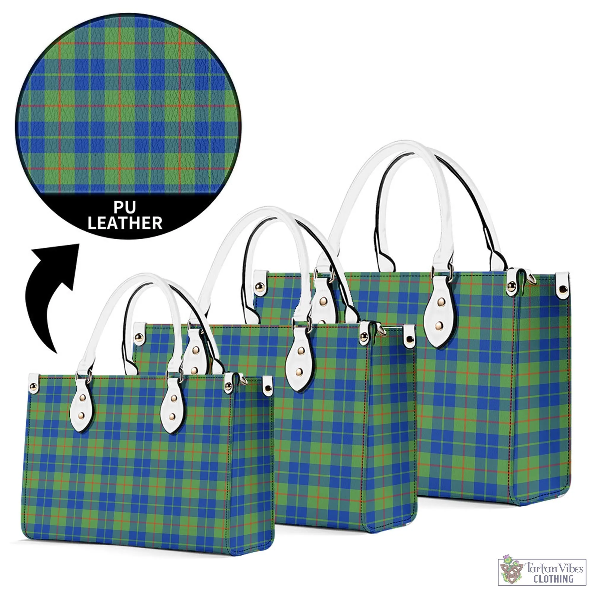 Barclay Hunting Ancient Tartan Luxury Leather Handbags