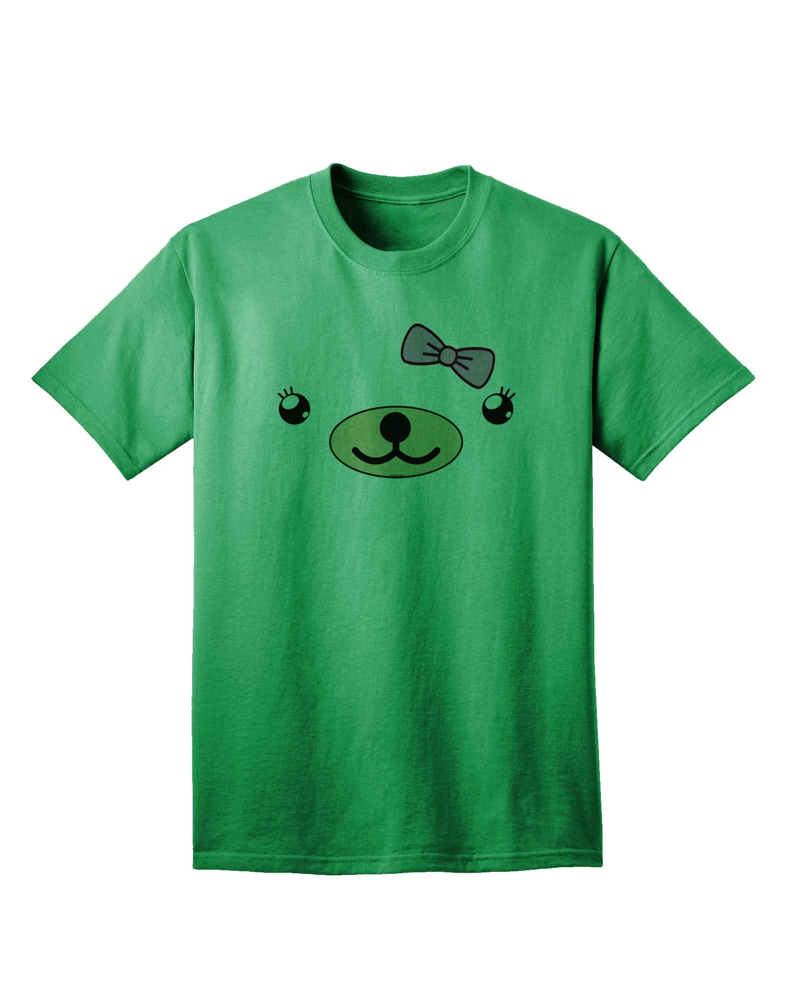 Beartholomea Cute Girl Bear Adult T-Shirt by Kyu-T Face