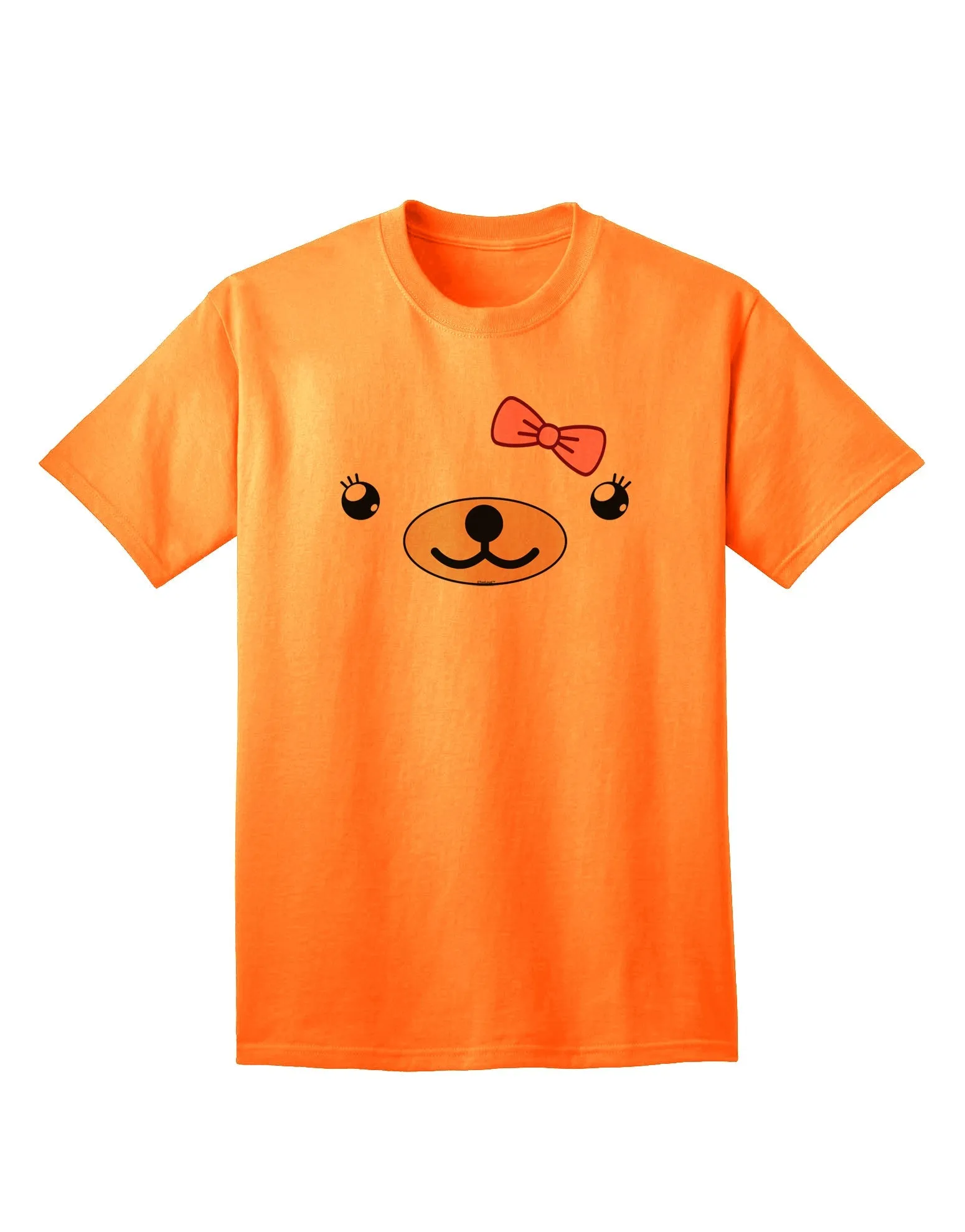 Beartholomea Cute Girl Bear Adult T-Shirt by Kyu-T Face