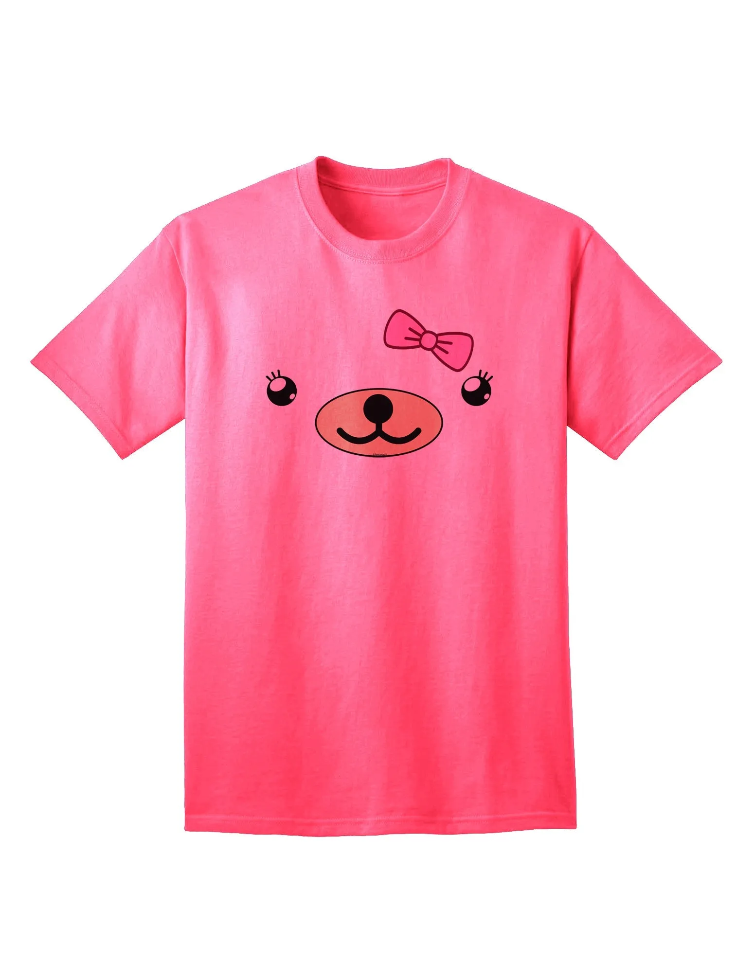 Beartholomea Cute Girl Bear Adult T-Shirt by Kyu-T Face