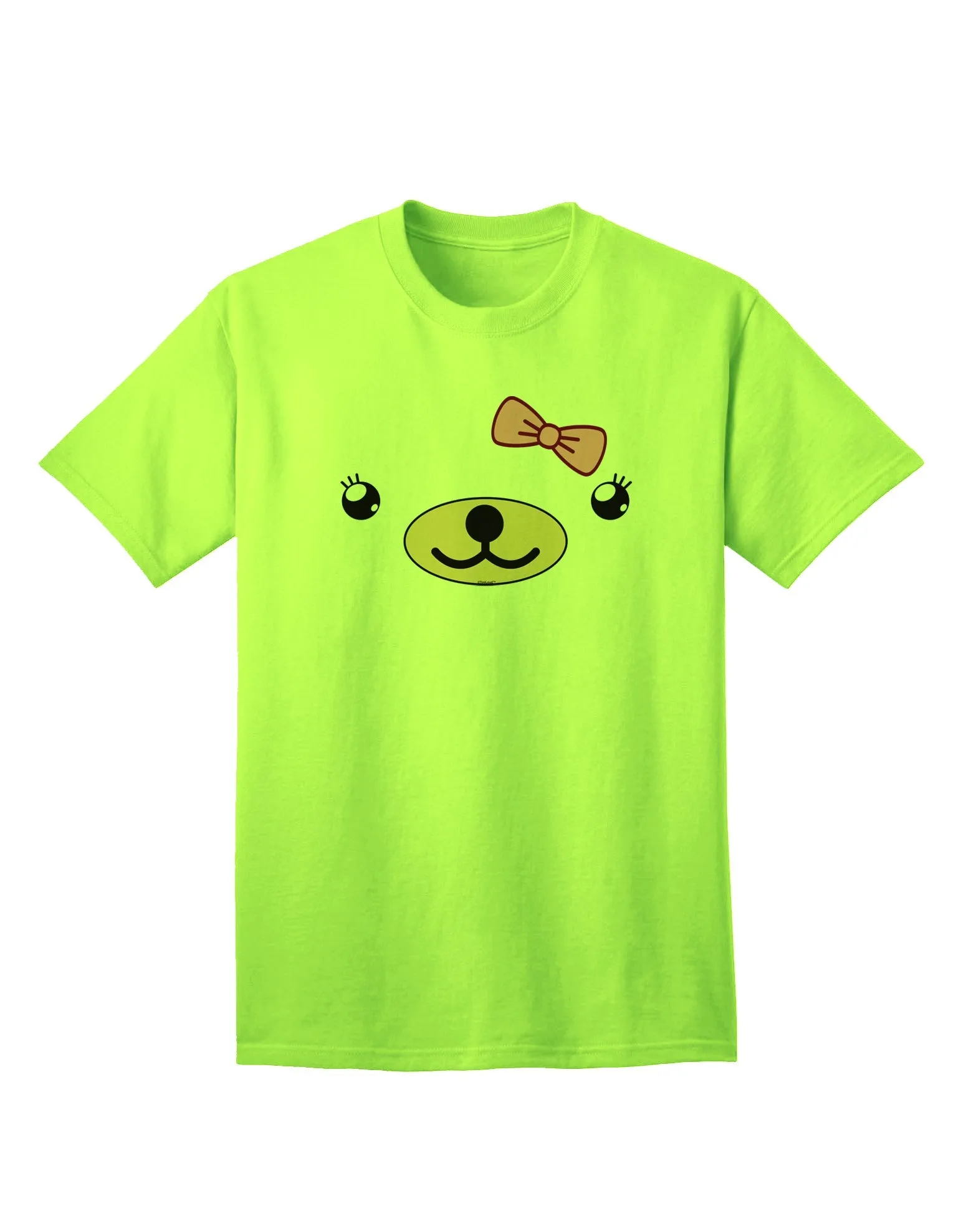 Beartholomea Cute Girl Bear Adult T-Shirt by Kyu-T Face