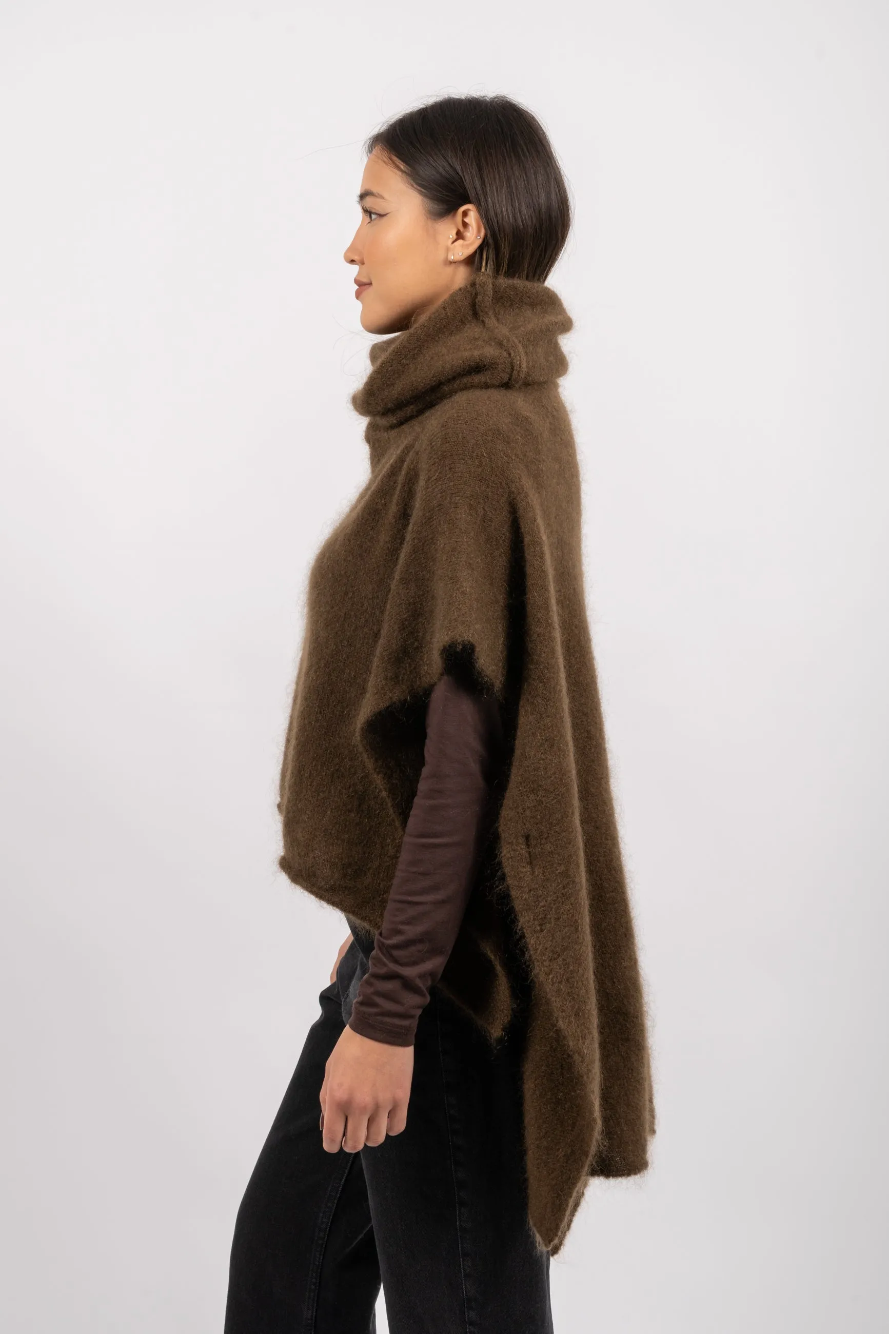 Bella Poncho - Dark Brown