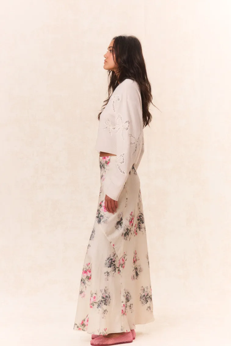 Bertha Silk Floral Maxi Skirt