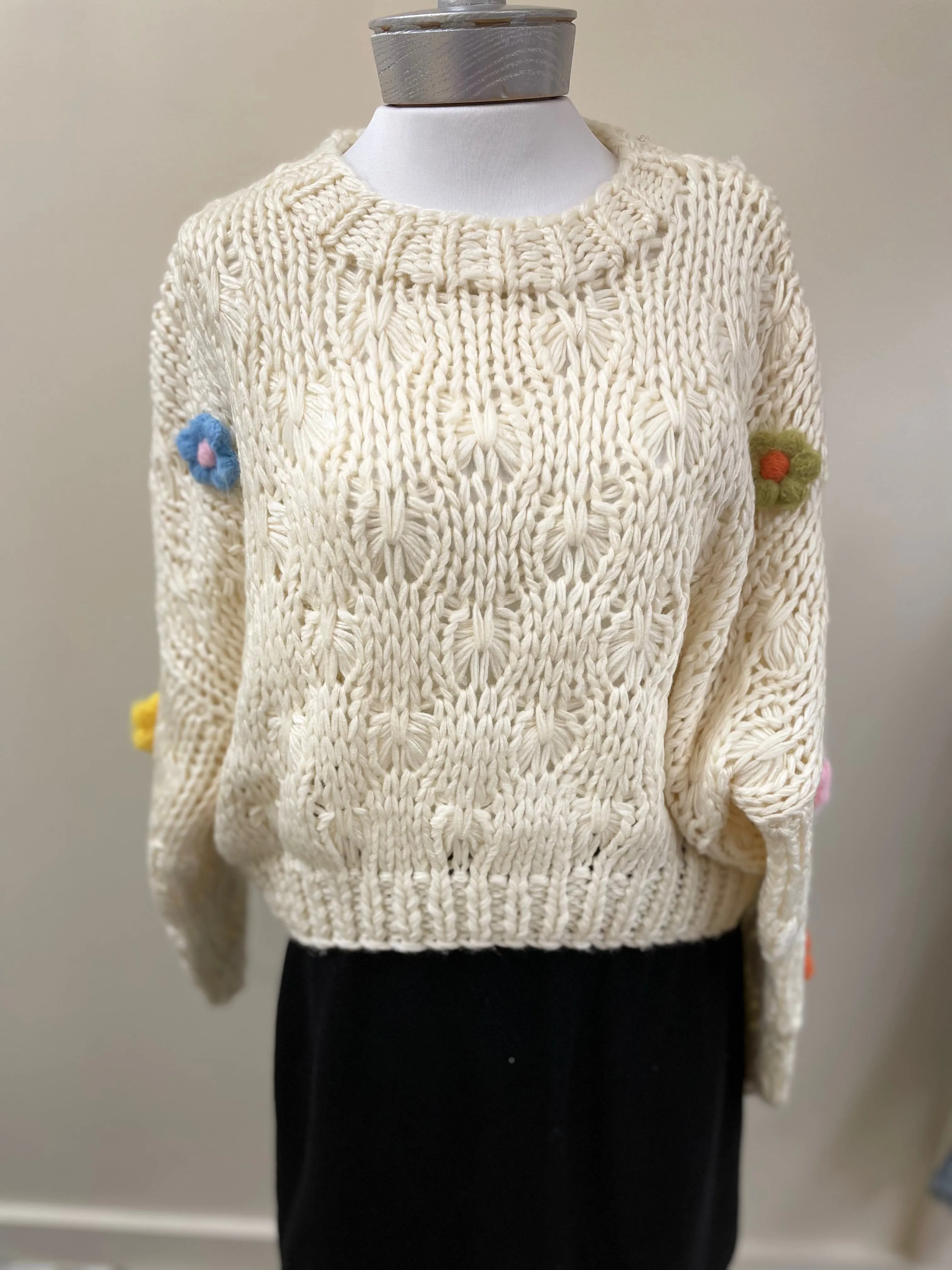 Beulah Flower Chunky Sweater DC4103 by Beulah