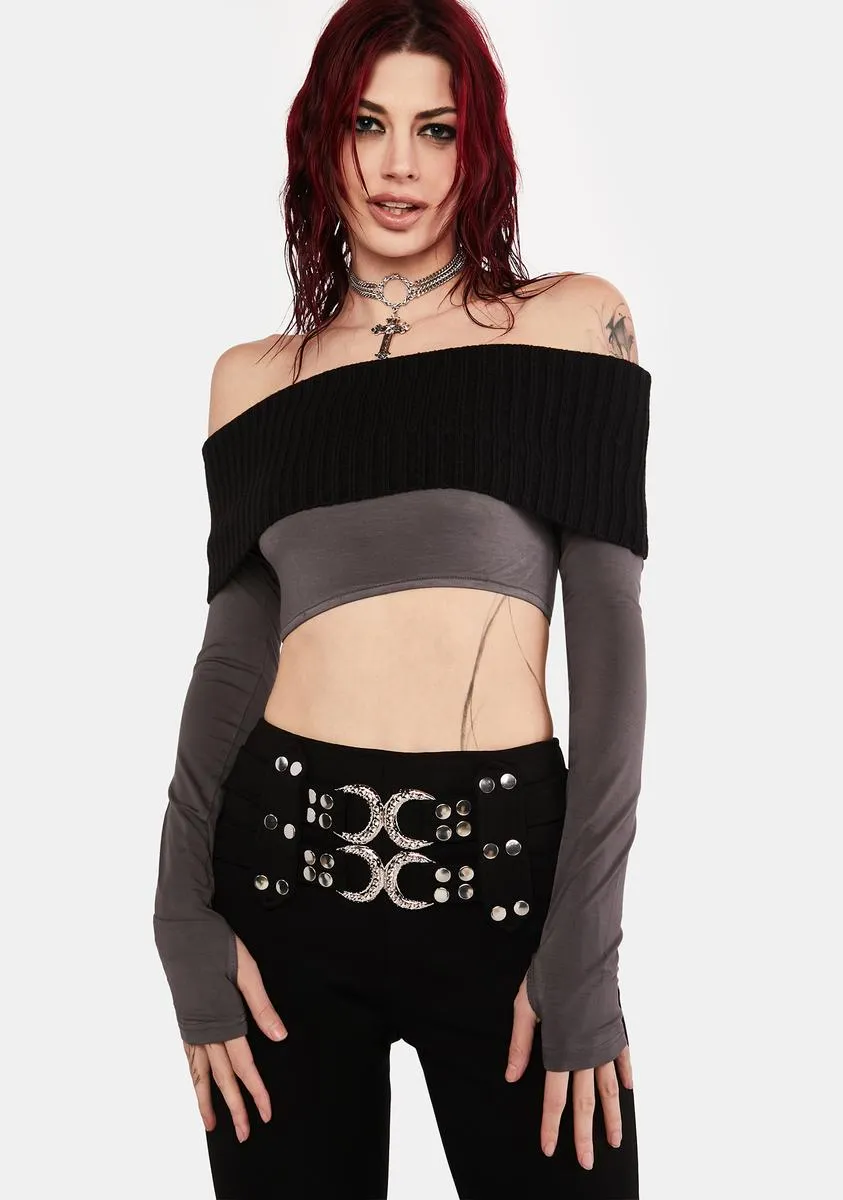 Binita Sweater Crop Top