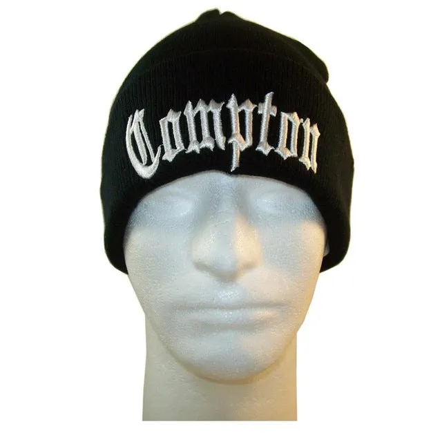 Black Compton Beanie