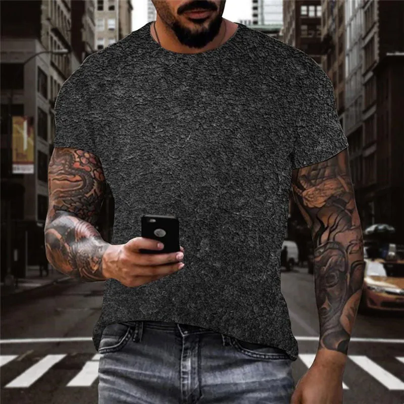 black irregular texture shirt special texture shirt tee different Casual art costume men