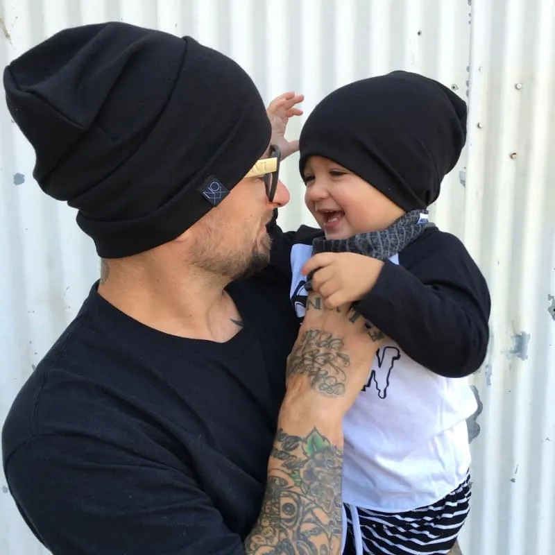 Black | Sweater Knit Beanie - Newborn