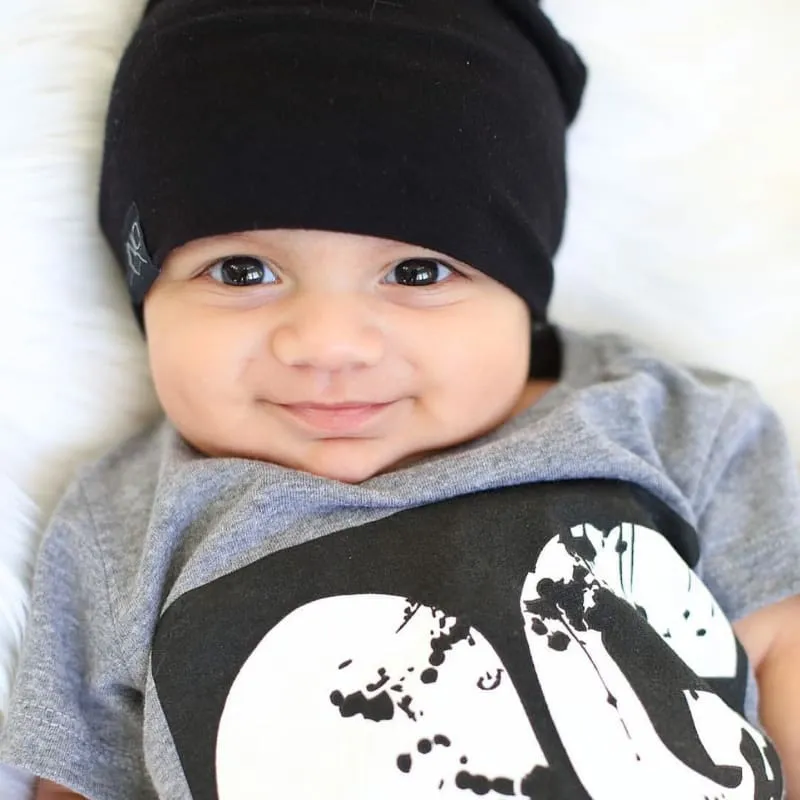 Black | Sweater Knit Beanie - Newborn