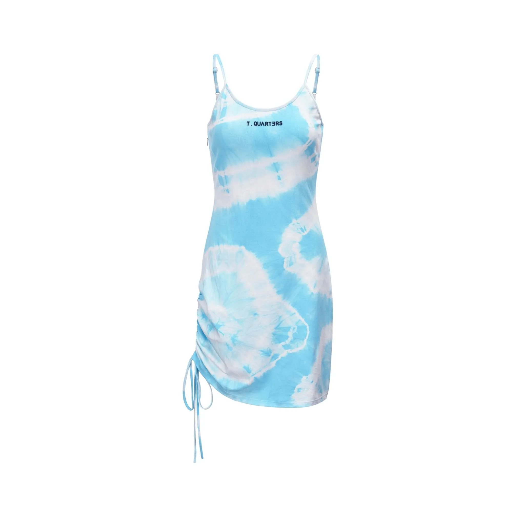 Blue Tie-Dye Slip Dress