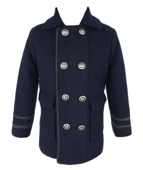 Boys Coat and Hat Set - Navy Blue