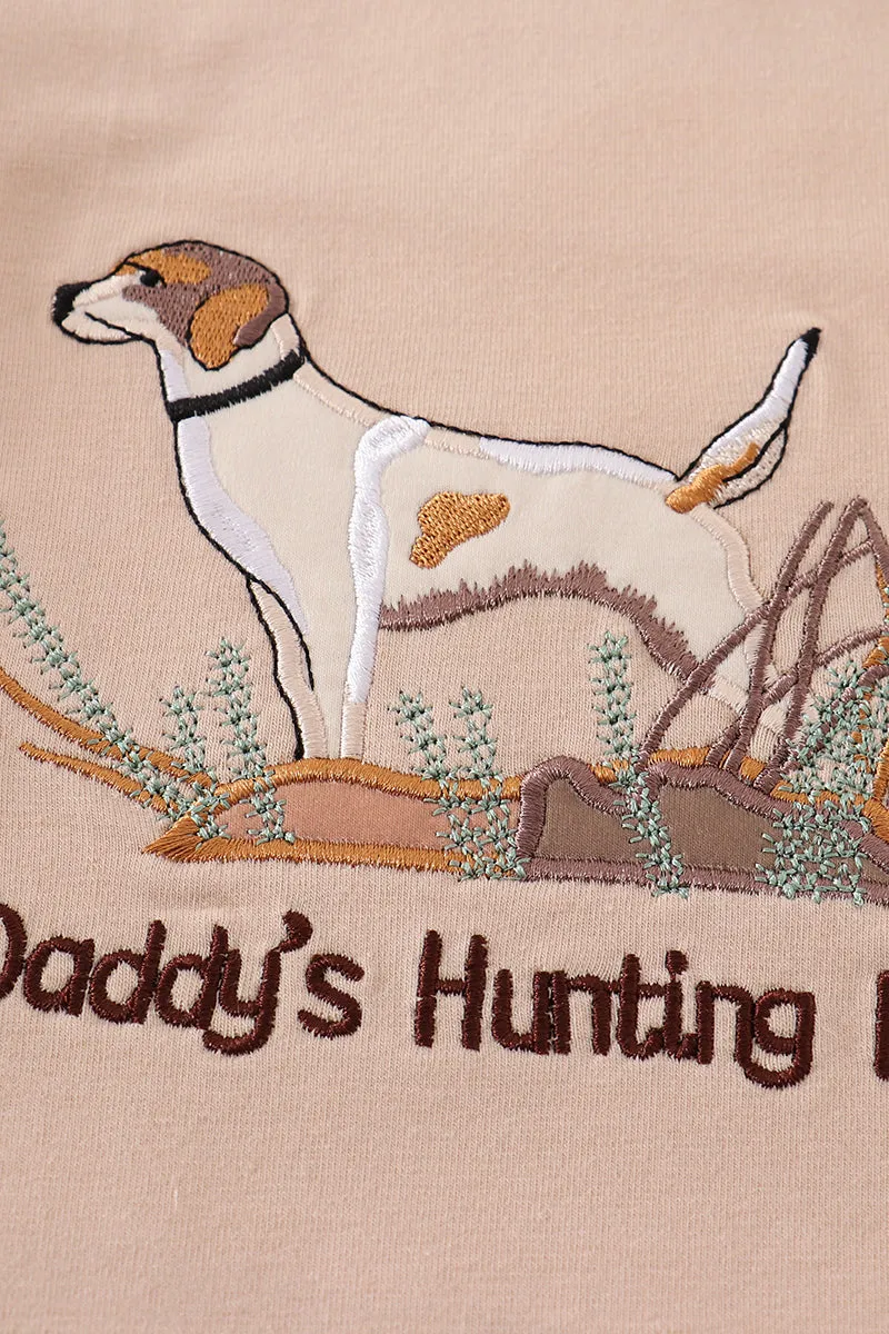 Brown daddy's hunting buddy boy top