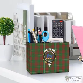 Bruce Hunting Tartan Pen Holder with Family Crest