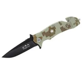 Buffalo River Spitfire Blue Camo 8.5 Folding Knife