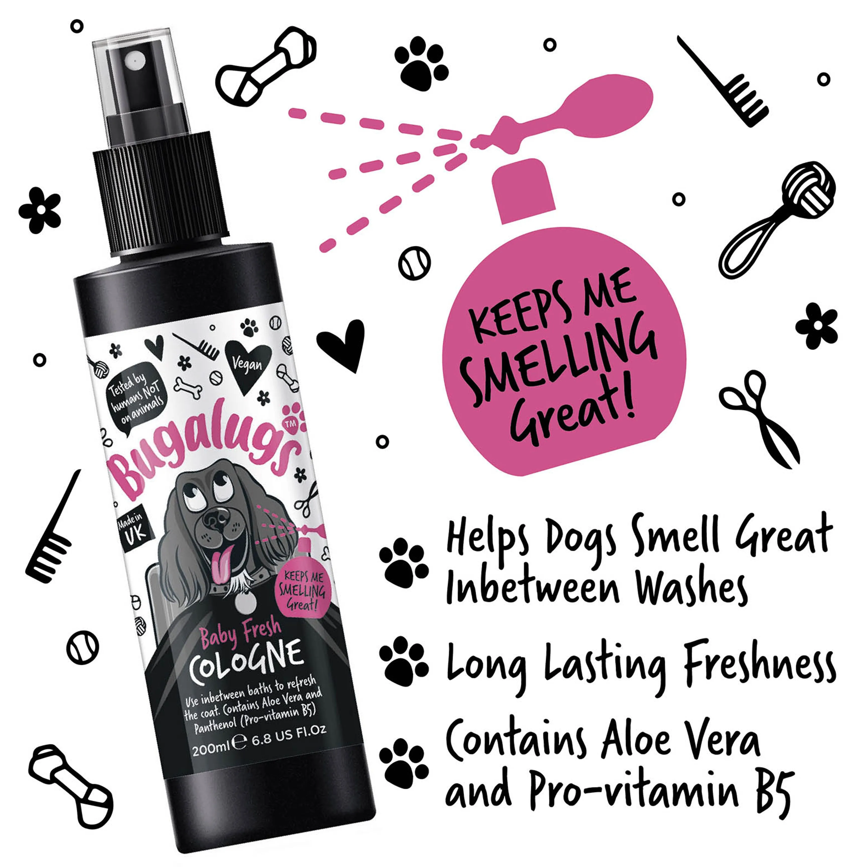 Bugalugs 'Baby Fresh' Dog Cologne Spray 200ml