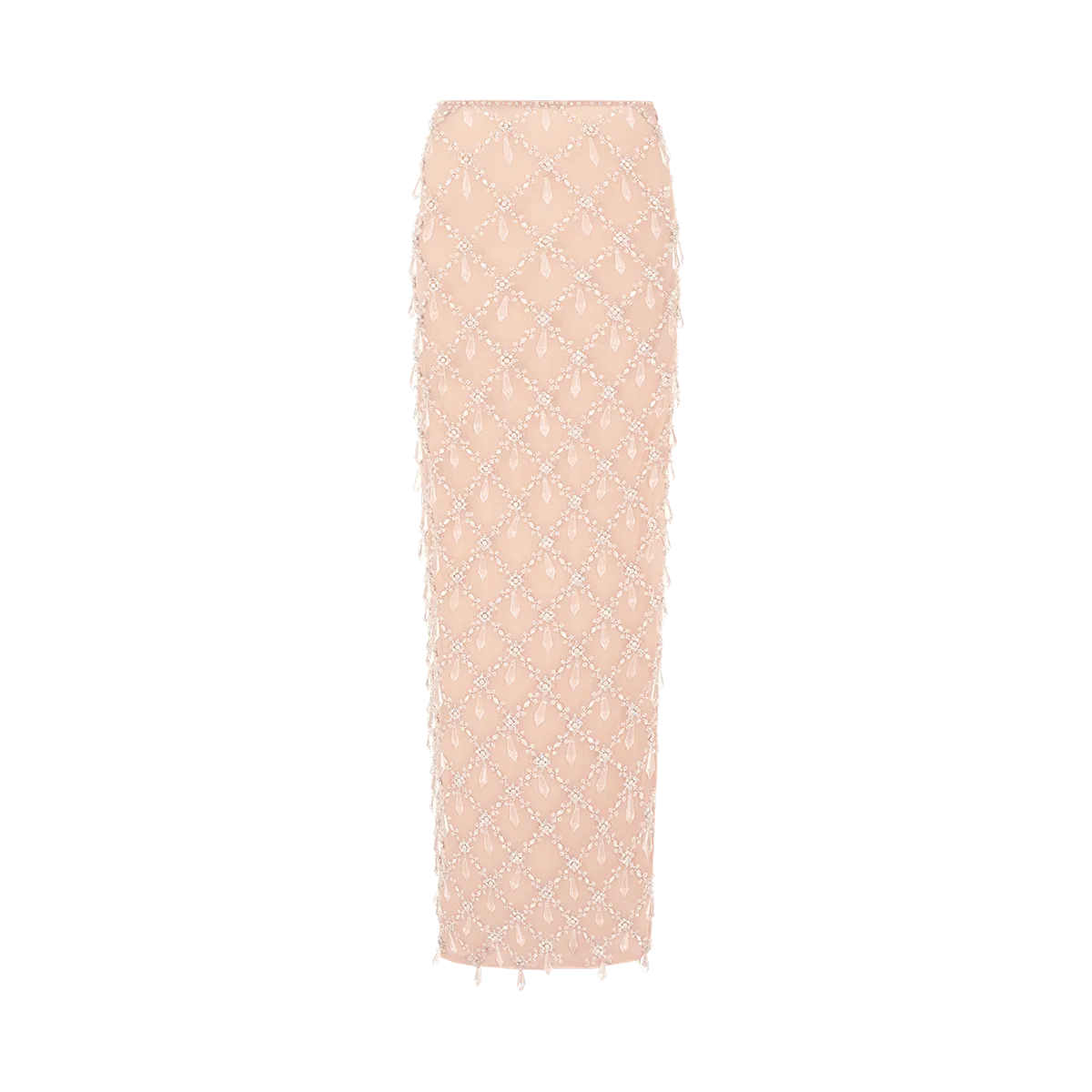 Calliope Luxury Crystal Co-Ord Skirt Nude