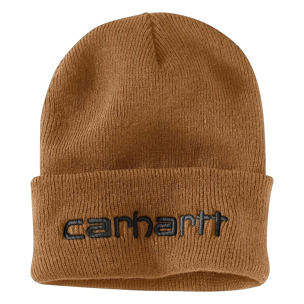 Carhartt 104068 Men's Knit Insulated Logo Graphic Cuffed Beanie