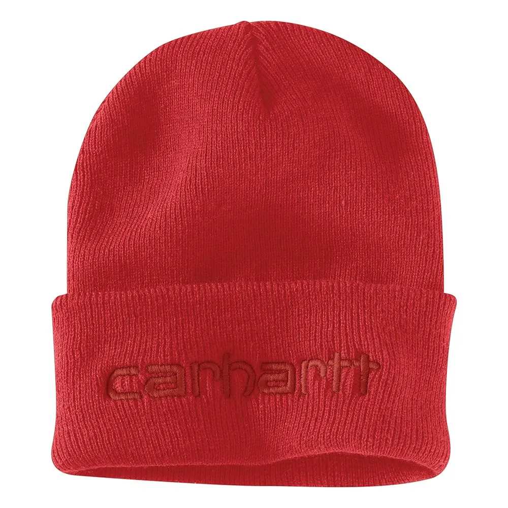 Carhartt 104068 Men's Knit Insulated Logo Graphic Cuffed Beanie