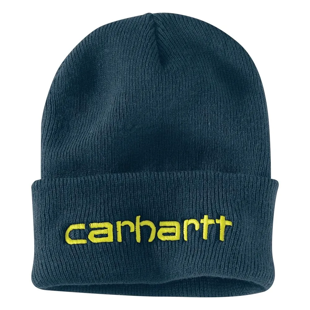 Carhartt 104068 Men's Knit Insulated Logo Graphic Cuffed Beanie