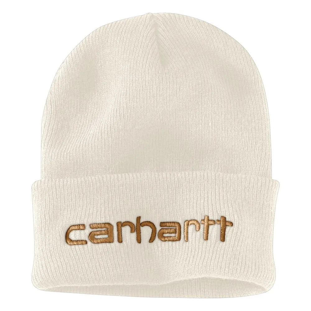 Carhartt 104068 Men's Knit Insulated Logo Graphic Cuffed Beanie