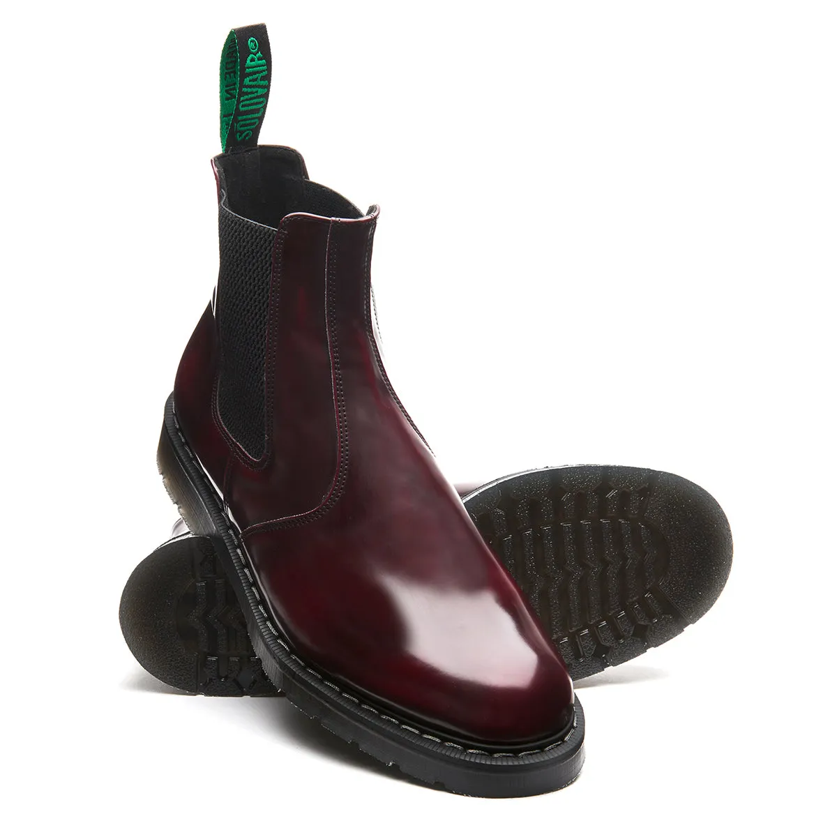 Cherry Red Rub-Off Vegan Hi-Shine Dealer Boot