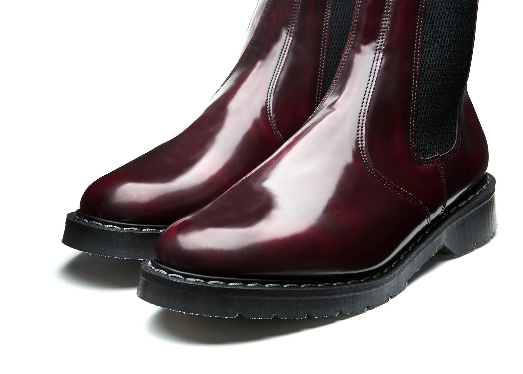 Cherry Red Rub-Off Vegan Hi-Shine Dealer Boot