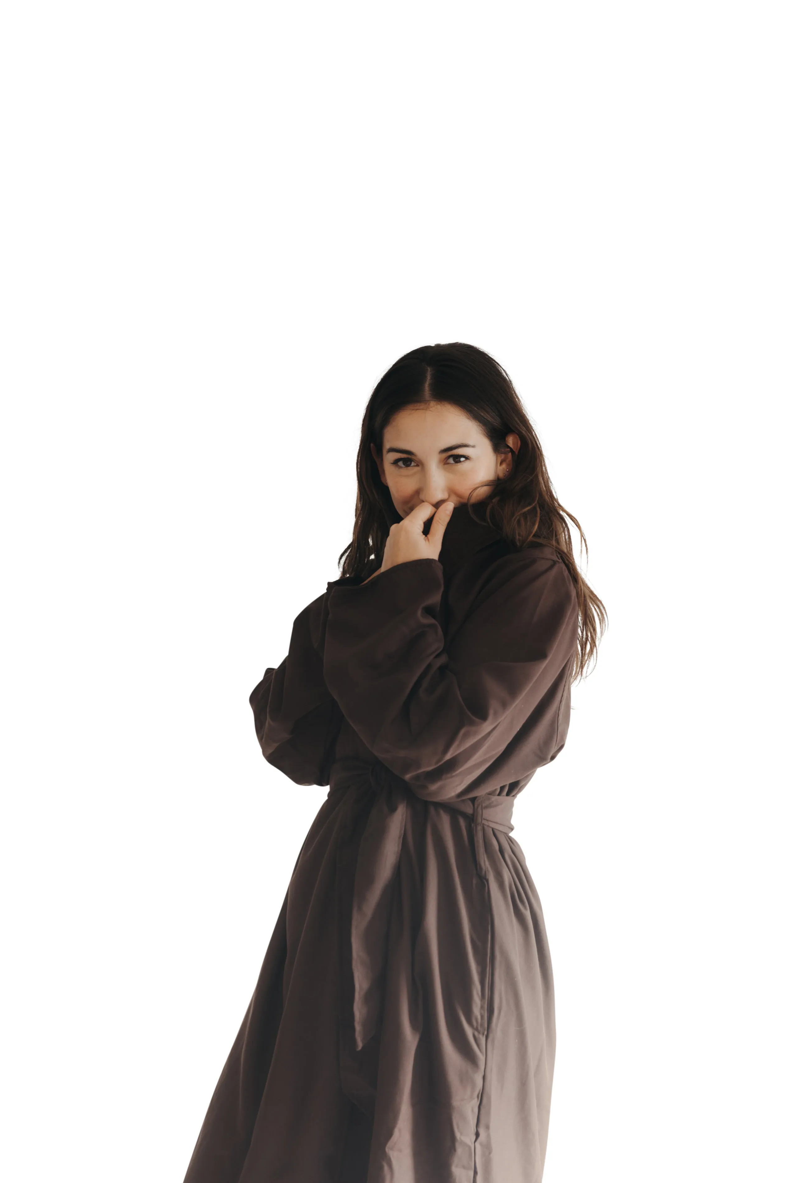 Chocolate Twill Double Layer Robe