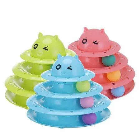 Circular Turntable Cat Toy - Assorted Colours