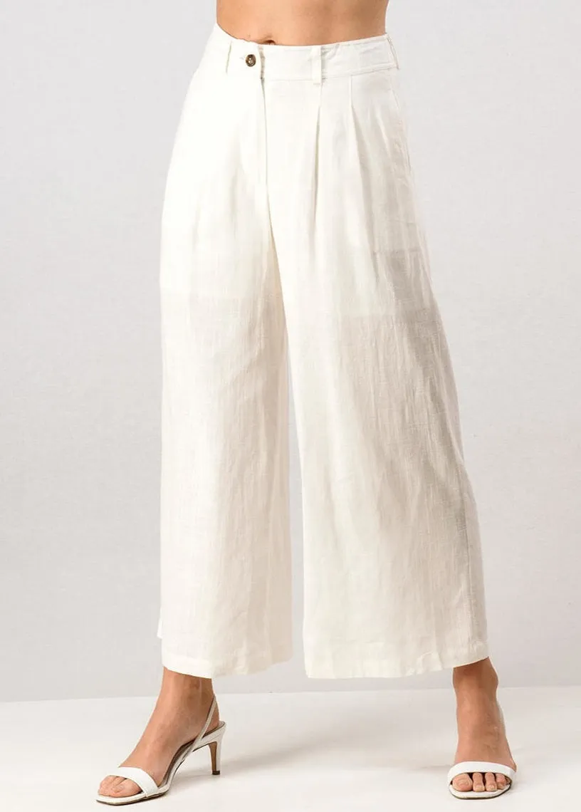 Clio Off White Ankle Pants